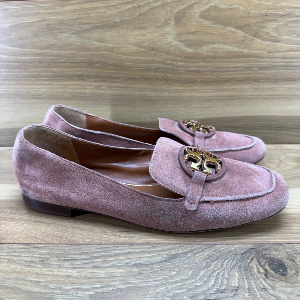 Tory Burch Metal Miller Loafers Mauve 10 M Pink Modern Office Casual Minimalist - Picture 5 of 11
